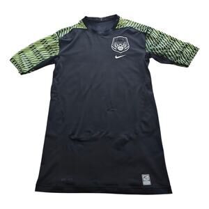 NIKE Pro Combat Dri Fit Compression Shirt Men SZ Xl Football Turf Skull